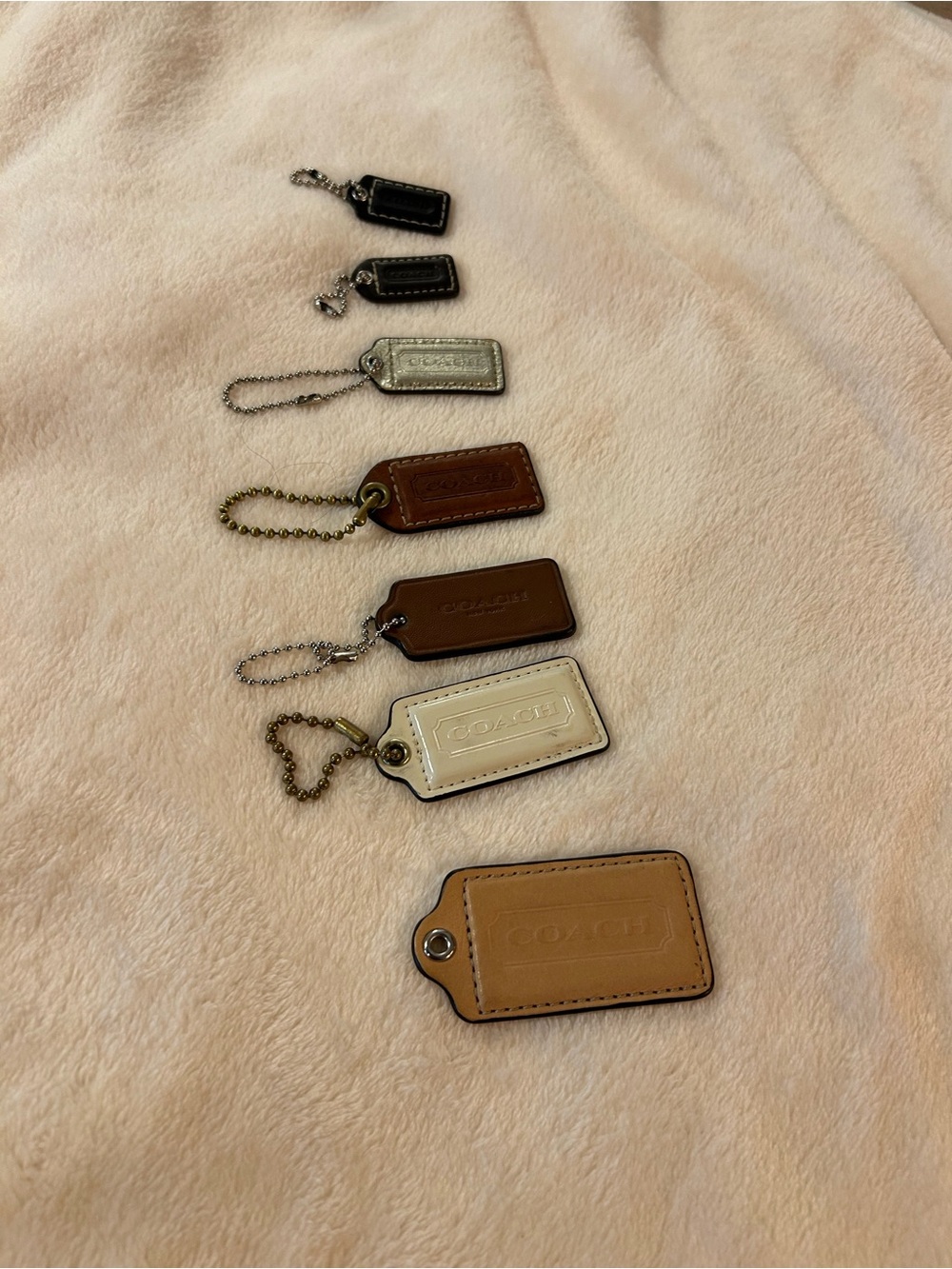 COACH Leather Hang Tag bundle in assorted colors
